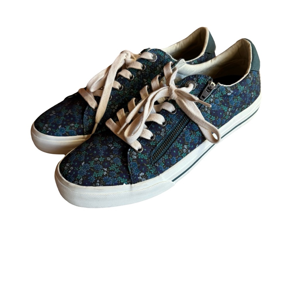 Taos Footwear Blue Floral Sneakers
